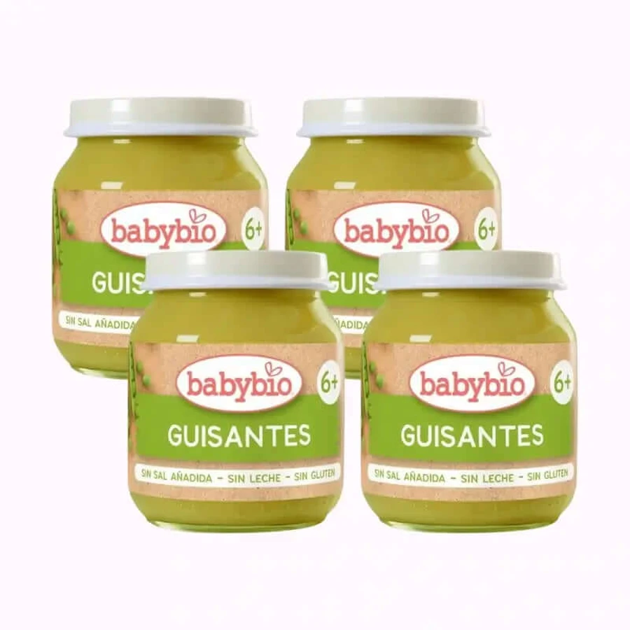Babybio Peas, Pack 4 x 130 gr.