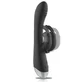 Black&Silver - Dj. Adam Rechargeable Silicone Rabbit Stimulator Black