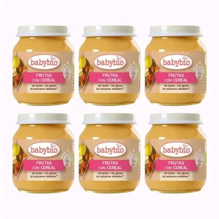 Babybio Fruit met Granen, verpakking 6 x 130 gram