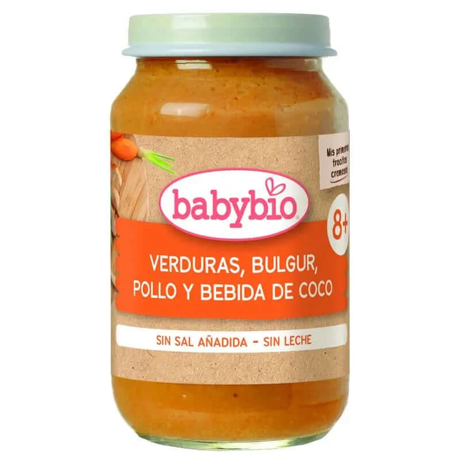 Babybio Vegetables Bulgur Chicken Bulgur and Coconut Drink, 200 g
