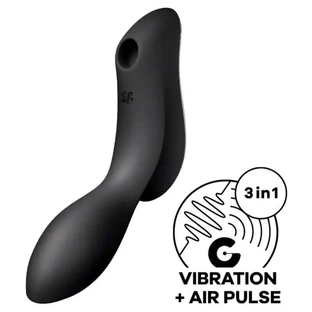 Satisfyer Air Pulse Curvy Trinity 2 Stimulator & Vibrator - Zwart