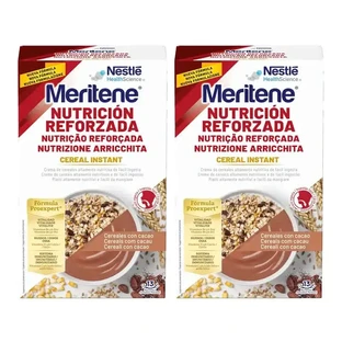 Meritene Nutrición Reforzada Cereal Instant - Cacao, Pack 2 x 520 gr