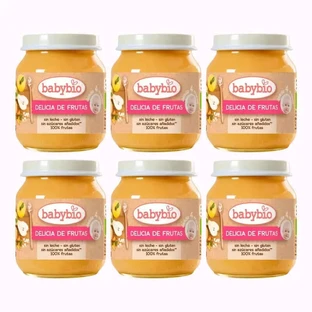 Babybio Fruit Delight, Pack 6 x 130 gr.
