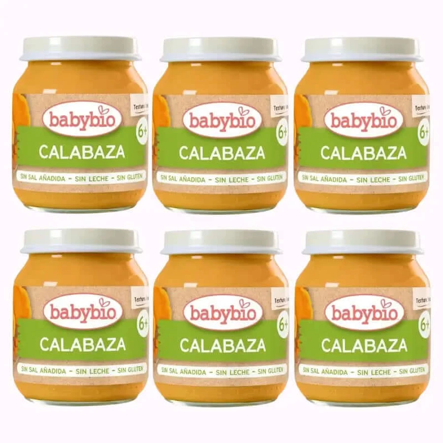 Babybio Pompoenpotje, verpakking 6 x 130 gram