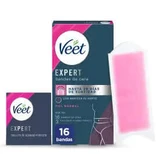 Veet Expert Cold Wax Bandes de cire dépilatoire au beurre de karité, 16 bandes