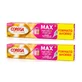 Corega Duplo Max Fixing + Comfort Fixing Cream for Dentures, 2 x 70 g