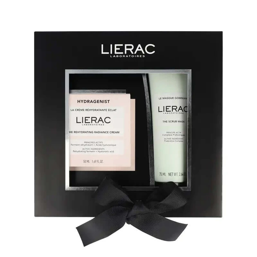 Lierac Hydragenist Rehydraterende Verhelderende Crème + Exfoliërend Masker, 125 ml