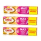 Corega Triplo Max Fixation + Comfort Fixing Cream for Dentures, 3 x 70 g