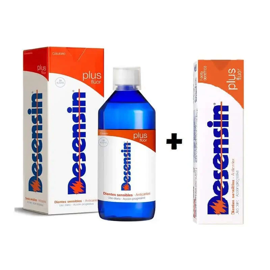 Desensin Plus Pack Pâte fluorée 75 ml + Bain de bouche 500 ml