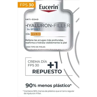 Eucerin Pack Antiedad Hyaluron Filler Día Fps30, 50Ml + Recarga, 50Ml