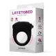 Latetobed Romeri Ring + Vibrerende Kogel Siliconen Zwart