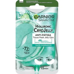 Garnier Tissue Mask Hyaluronic Cryo Jelly Antifatiga Para Contorno De Ojos. 4% De Glicerina + Mentol + Ácido Hialurónico