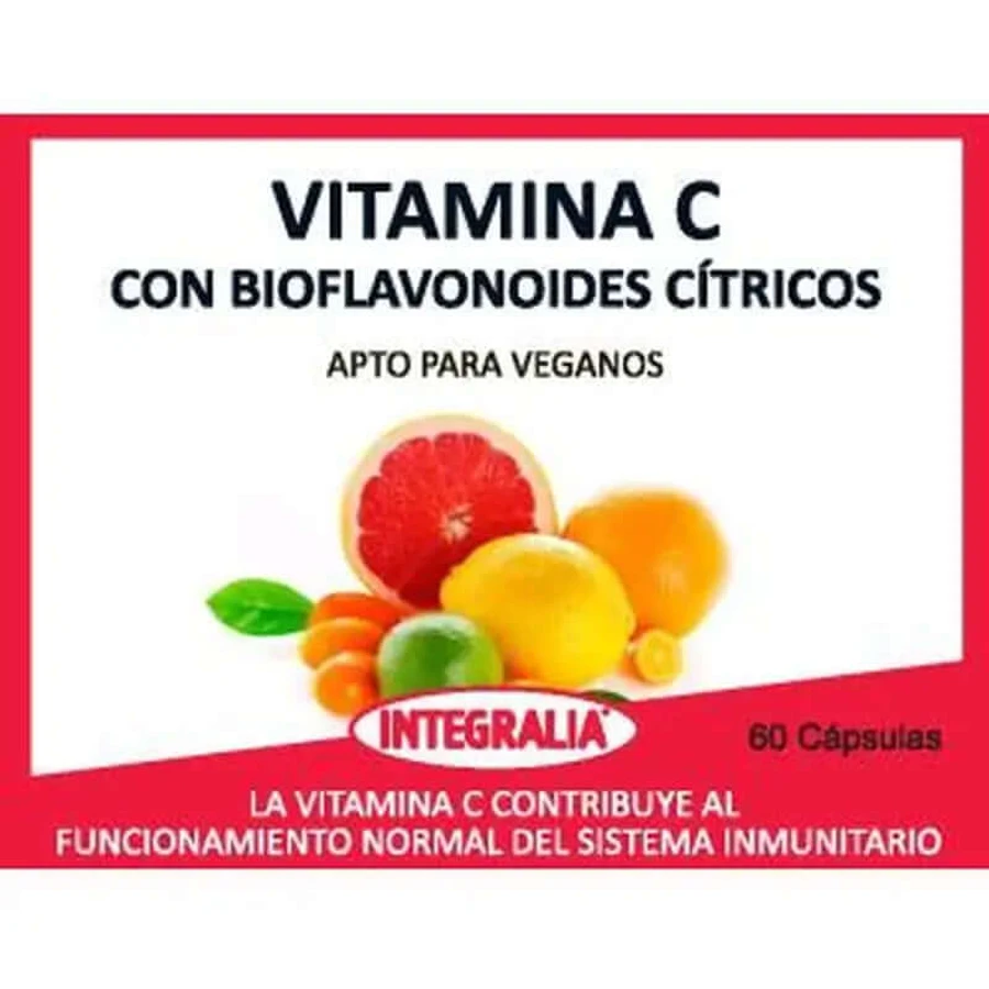 Integralia Vitamine C Avec Bioflavonoïdes d'Agrumes 60 Capsules