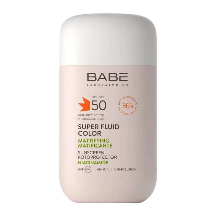 Babé Super Fluid matterende kleurvloeistof Spf 50, 50 ml