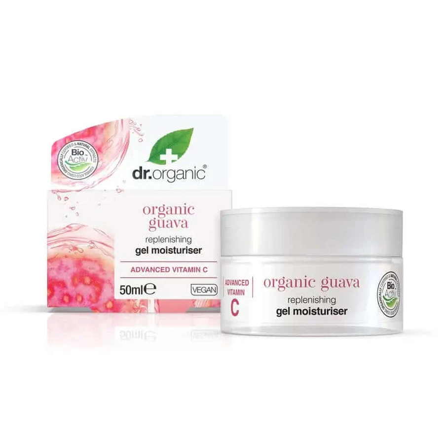 Dr.Organic Guava Guava Brightening Facial Gel Cream, Vitamin C, 50 ml