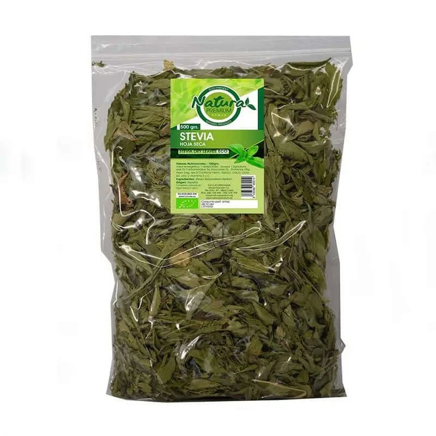 Natura Premium Stevia Gedroogd Blad Bio , 500 gr