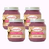 Babybio Plum Apple, Pack 4 x Plum, 130g