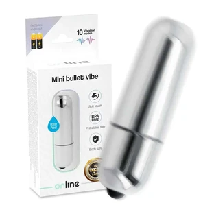 Online Mini Vibrating Bullet - Silver