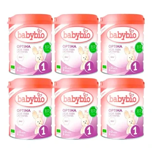 Babybio Optima 1 Koemelk 0-6 Maanden, 6 x 800 gr verpakking