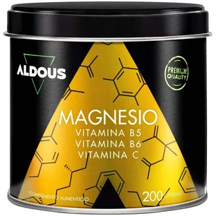 Aldous Labs Dietary Supplement Magnesium With Vitamin C, B5 And B6 , 200 gélules