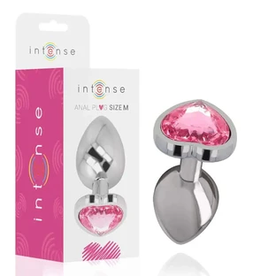 Intense Anaalplug Metaal Aluminium Hart Roze Maat M