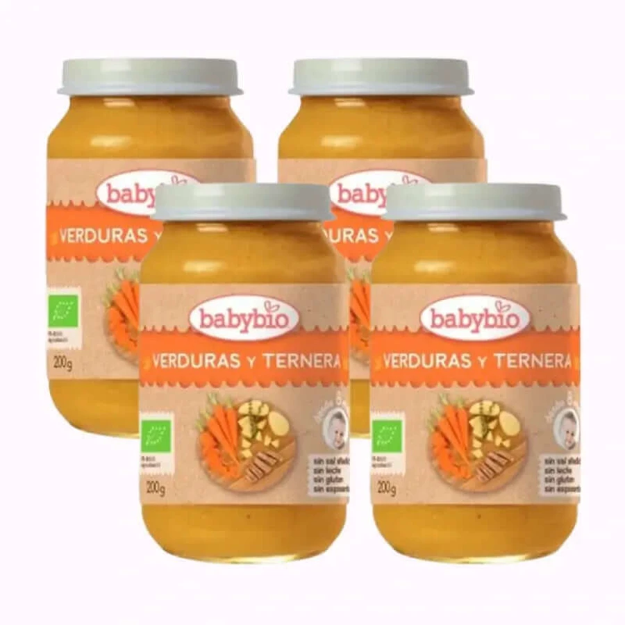 Babybio Menu Tradition Rindfleisch, Packung 4 x 200 Gramm