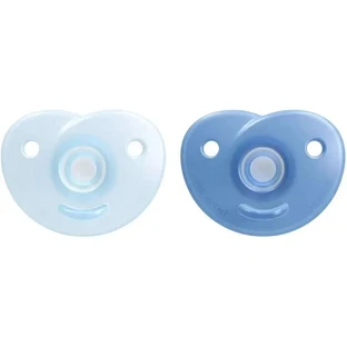 Avent 2 Soothie Soothers 100% silicon suzete de spital, 0-6 luni, sugari.