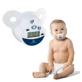 Mobiclinic Pacifier Shaped Digital Thermometer - Infant - Round Tip - Soft Pacifier - LCD Display
