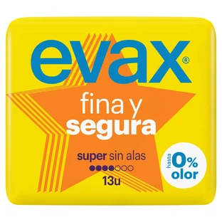 Evax Fina Y Segura Compresas Super/Maxi , 13 unidades