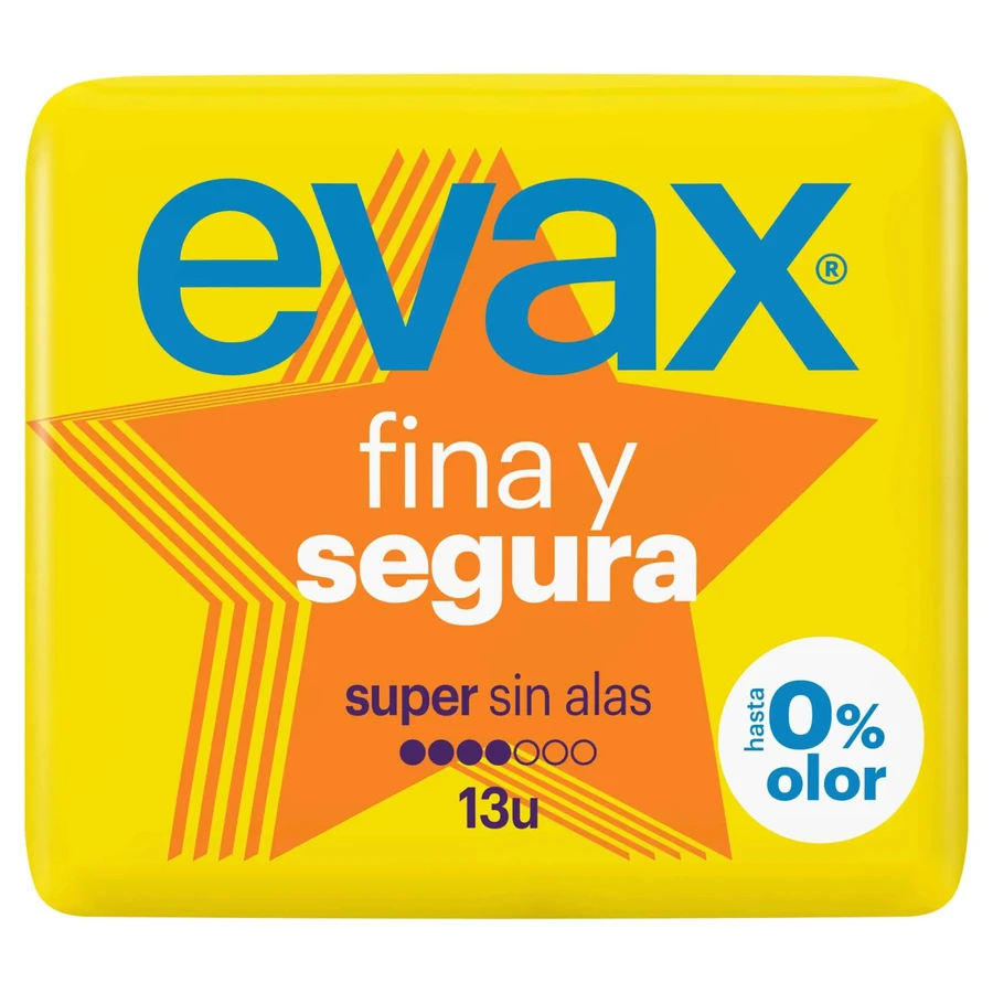 Evax Fina Y Segura Compresas Super/Maxi , 13 unidades