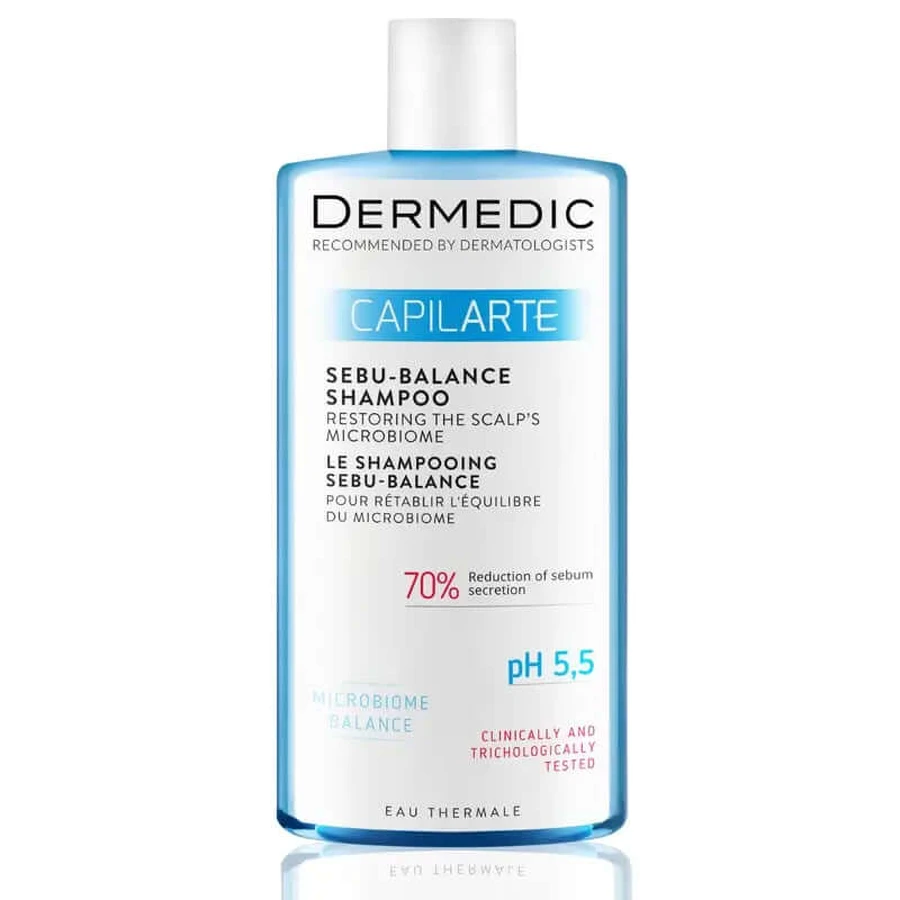 Dermedic Capilarte Sebu-Balance Kopfhaut Mikrobiom Wiederherstellungsshampoo, 300 ml