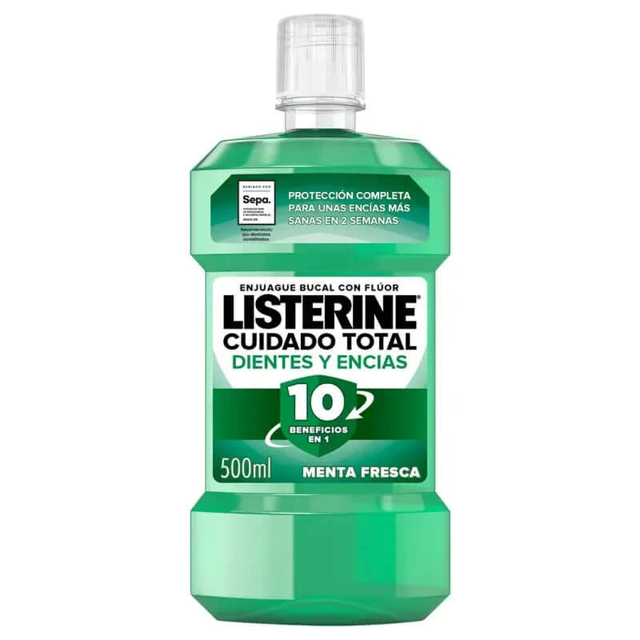 Listerine Mondwater Tand- & Tandvleesbescherming, Verse munt, 500 ml