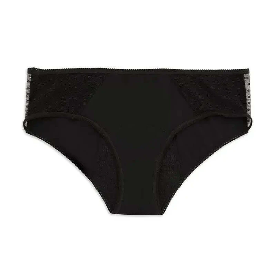 Platanomelon Kiwitas Classic Plumeti Menstrual Panties Black / S