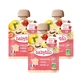 Babybio Pouch Manzana Fresa Vainilla, Pack 3 x 90 gr