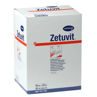 Zetuvit absorbent pads, 10x10 cm (413701), 25 pieces, Hartmann
