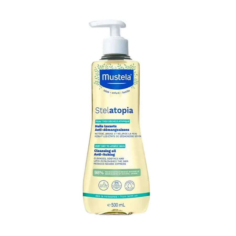 Mustela Stelatopia Bad- en Doucheolie, 500 ml