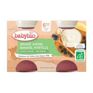 Babybio Yaourt Avoine Banane Myrtille - 2x130g
