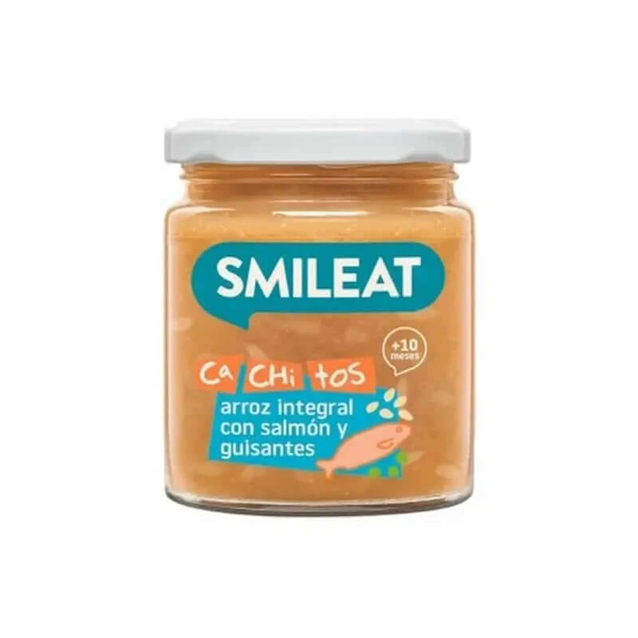 Gâteaux de riz Smileat au saumon et aux petits pois, 230 Gr.