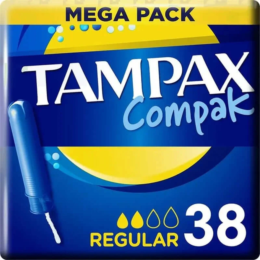 Tampax Compak Regular Tampons mit Applikator, 38 Stück