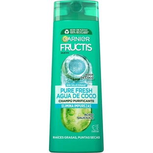 Garnier Fructis Pure Fresh Coconut Water Shampoo Normales Haar, mit fettigen Wurzeln und trockene Enden 380 Ml
