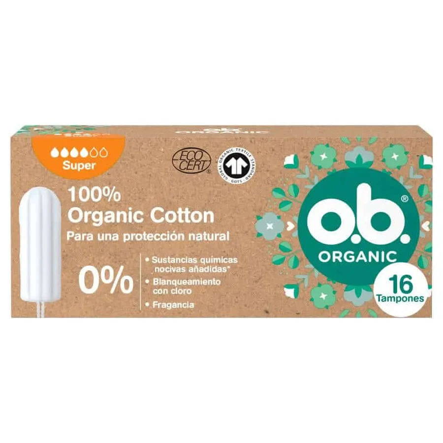 Ob Tampon Digital Organic Super, 16 units