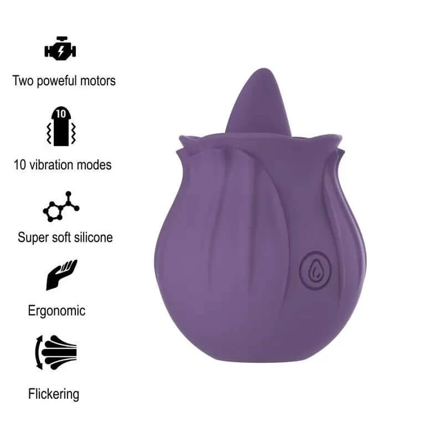 Intense Toys Violette Tong Stimulator Magnetische Basis