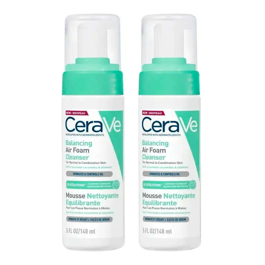 CeraVe Air Foam Rebalancing Cleanser , Pack 2 x 148 ml