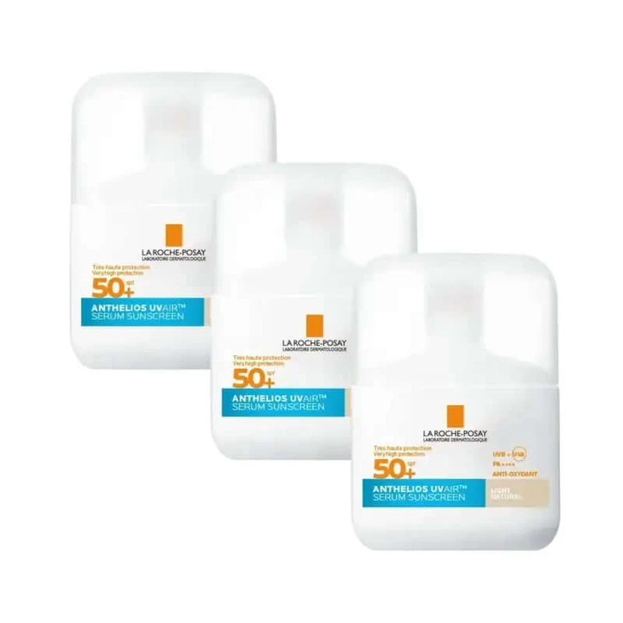 La Roche Posay Anthelios Uvair Sun Serum Spf50+ Tinted Light , 3X50 Ml