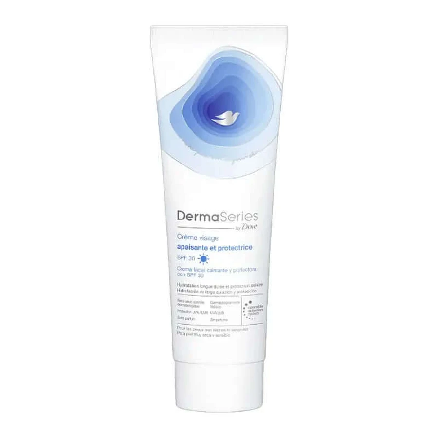 Dove Dermaseries Crème apaisante et protectrice pour le visage SPF 30 50 ml