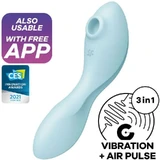 Satisfyer Connect Curvy Trinity 5 Stimulator & Vibrator App - Blue