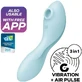 Satisfyer Connect Curvy Trinity 5 Estimulador Y Vibrador App - Azul