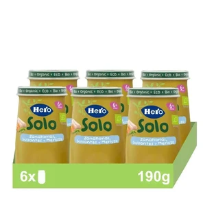 Hero Baby Pack Tarrito Eco Only Carrot, Peas And Hake, 6 X 190 gr