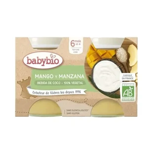 Babybio Yoghurt Kokosnoot Mango Ananas Appel - 2X130 gr