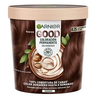Garnier Good Permanent Coloring Ammoniakfrei, 90% natürlichen Ursprungs Farbton 4.15 Braun Glacé Braun